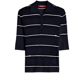 Max Mara Studio MSTGALLO Polo T-Shirt, Navy/White